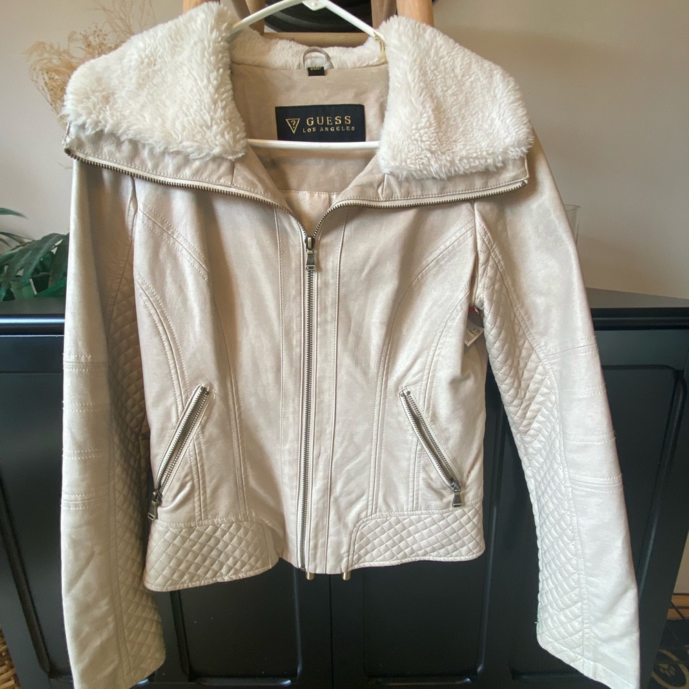 Leather GUESS jacket - hardly worn!